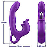 Вібратор для точки G та клітора з функцією лизання Erospace Sweet Play G-Spot Vibrator With Clitoral Licking & Flapping A17, фото 10