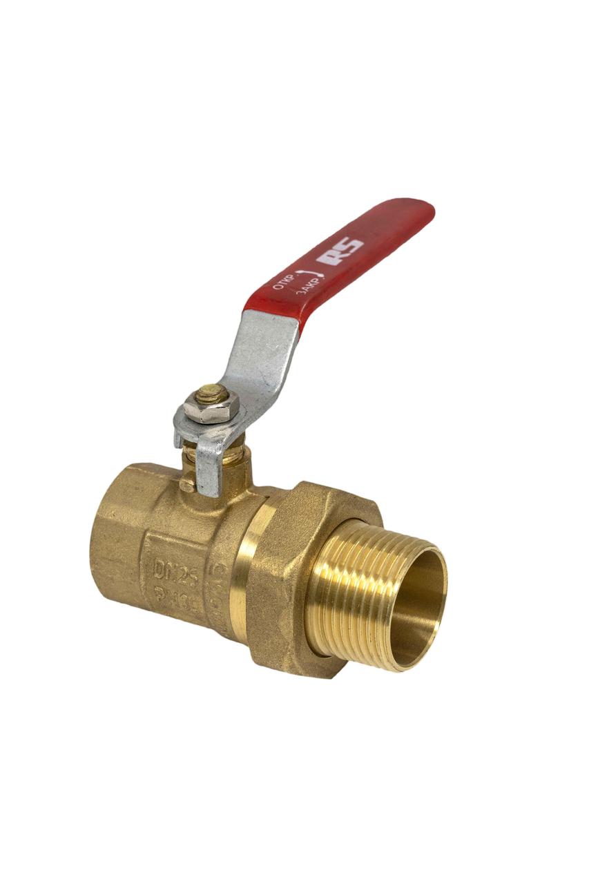 Кран кульовий з американкою прямий 11\2 STA ручка, фото 1