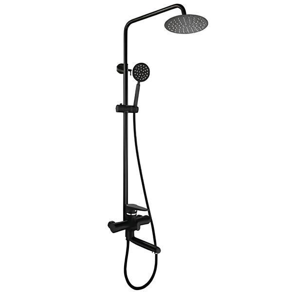 Душова колона GEB16-A121KB (ТЕРМОСТАТ+тропічний душ) (Чорний), фото 1
