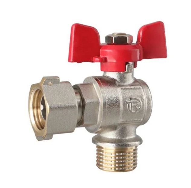 Кран кульовий з наид.гайкою кутовий 3/4 ЗВ  метелик REIGER(64, фото 1