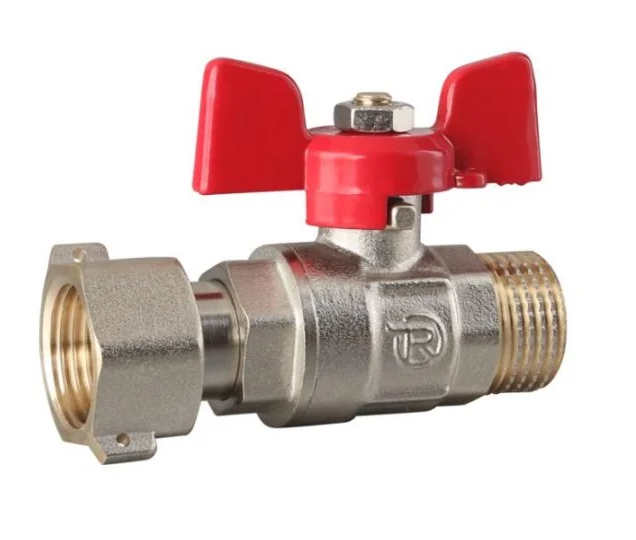 Кран кульовий з наид.гайкою прямий 3/4 ЗВ  метелик REIGER(80ш, фото 1