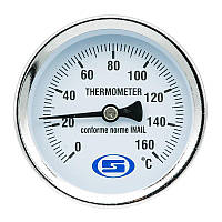 Термометр горизонтал. 1/2 D60mm L 100mm (0-160С)
