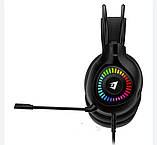 Ігрова гарнітура Jertech HG01 Scout з RGB-підсвіткою, фото 2