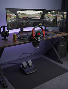 Ігрове кермо для ПК Esperanza USB PC/PS3/PS2 Black/Red EG103