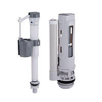 Qtap HY3 (Nando) комплект арматури для бачка унітазу з подвійною круглою кнопкою змиву 4,8 см та клапаном нижньої подачі води,