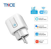 20A EU Розумна розетка WiFi Smart Plug Tuya з функцією контролю потужності, Керування голосом
