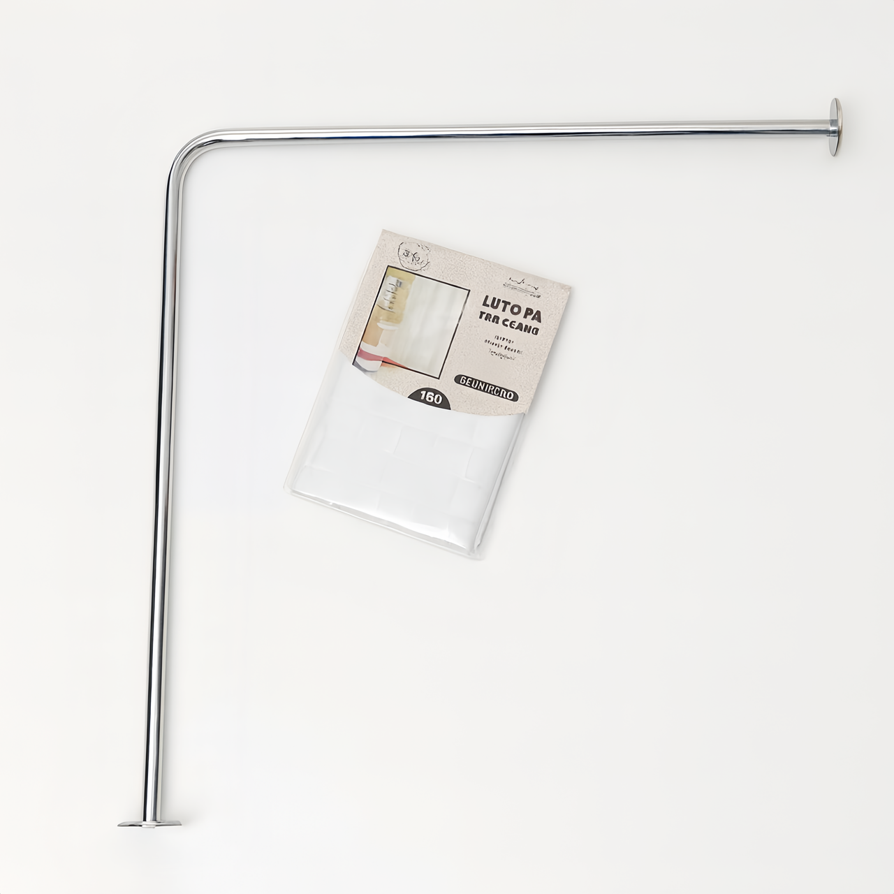 Комплект для душу карниз 70×70 см + 3D шторка 180×180 см