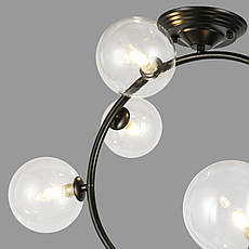 Чорна люстра "Bubbles" на 5 ламп (918-LP267-5 BK+CL), фото 4