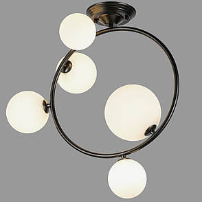 Чорна люстра "Bubbles" на 5 ламп (918-LP267-5 BK+WH), фото 1