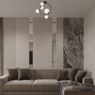 Чорна люстра "Bubbles" на 5 ламп (918-LP267-5 BK+WH), фото 2