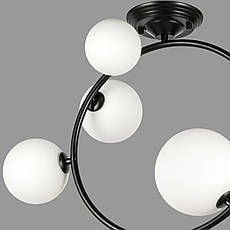 Чорна люстра "Bubbles" на 5 ламп (918-LP267-5 BK+WH), фото 4