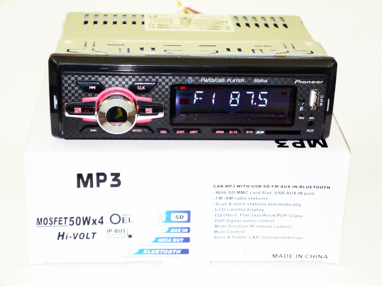 Автомагнітола 6082 Bluetooth, MP3, FM, USB, SD, AUX