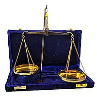 Ваги бронзові до100 гр у подарункову футлярі з синього оксамиту 25х13х3 см (DN33971)