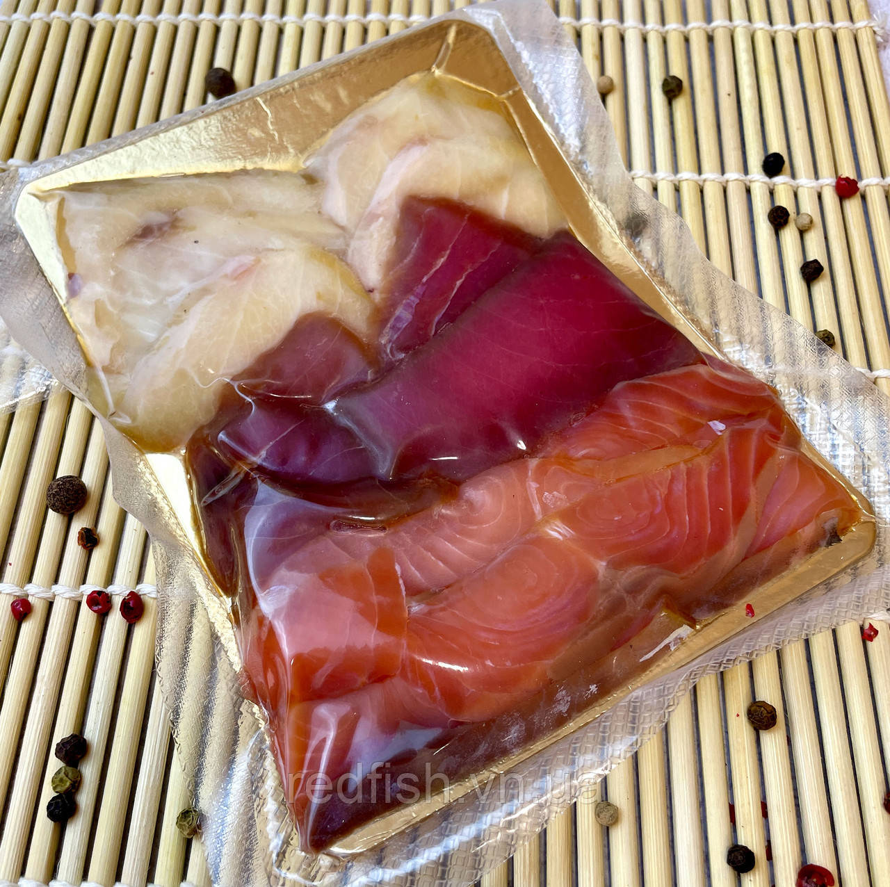 Асорті шматочків делікатесних риб х/к 150г, фото 1