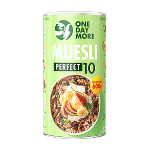 Мюслі One Day More Muesli Perfect 10, з фруктами та злаками 600 г.