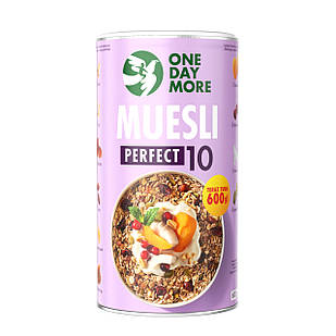 Мюслі One Day More Muesli Perfect 10, з фруктами та злаками 600 г.