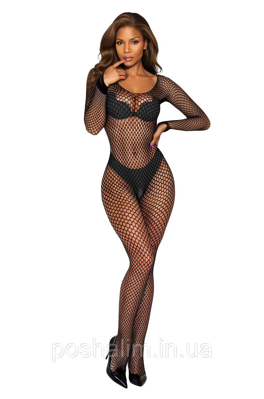 Бодістокінг - Bodystocking 2061, black - One Size, фото 1