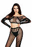 Бодістокінг - Bodystocking 2071, black - One Size, фото 2