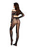 Бодістокінг - Bodystocking 2071, black - One Size, фото 3