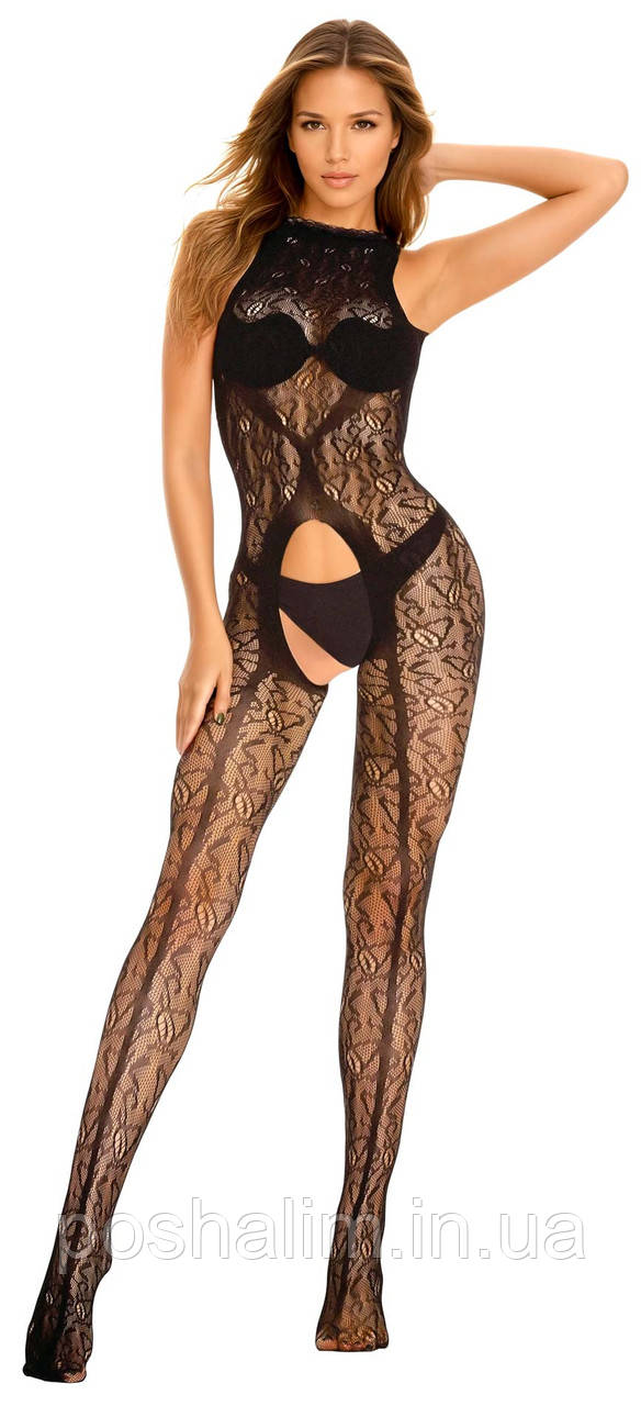 Бодістокінг - Bodystocking 2038, black - One Size, фото 1