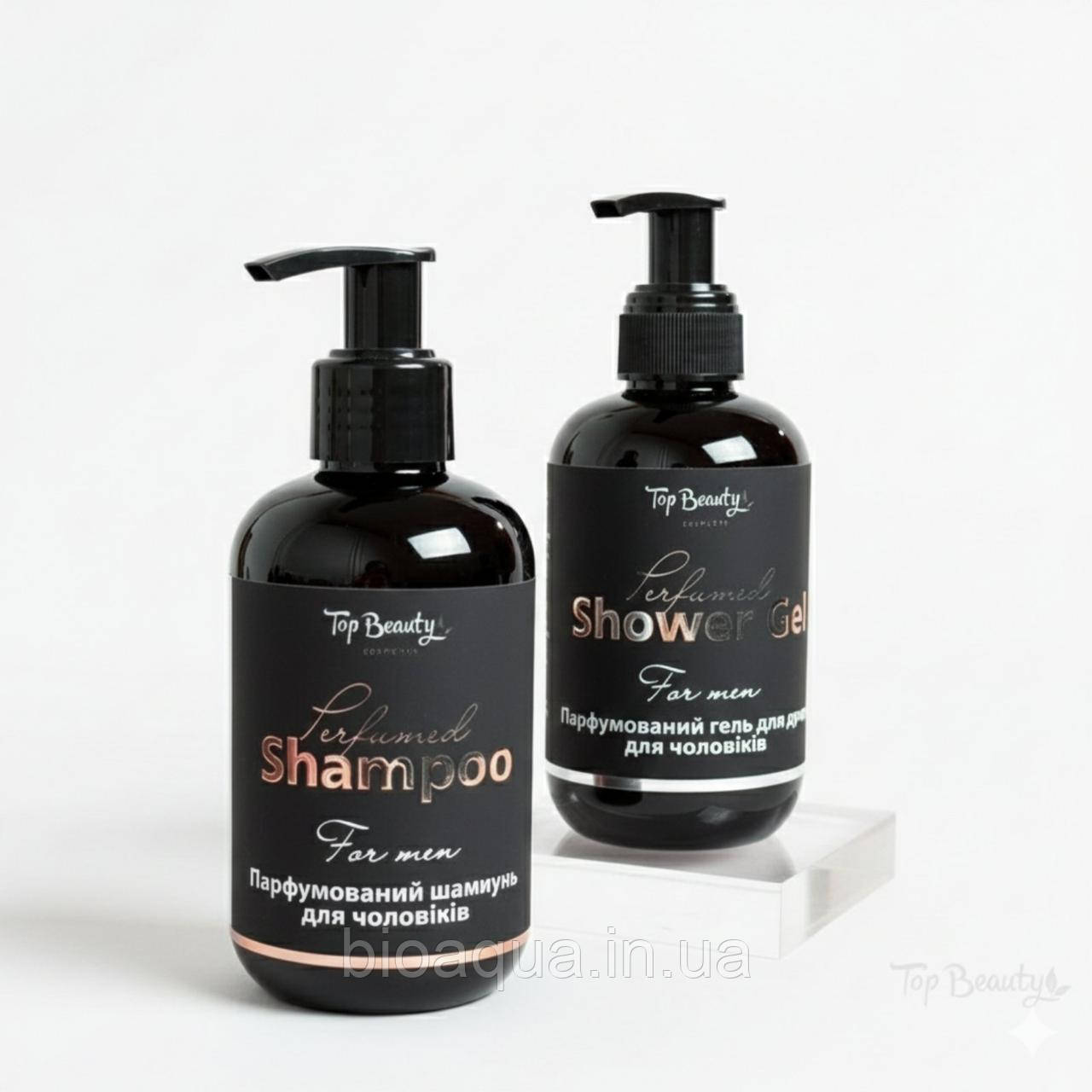 Набір для чоловіків Top Beauty парфумований шампунь 200 мл + гель для душу 200 мл, фото 1