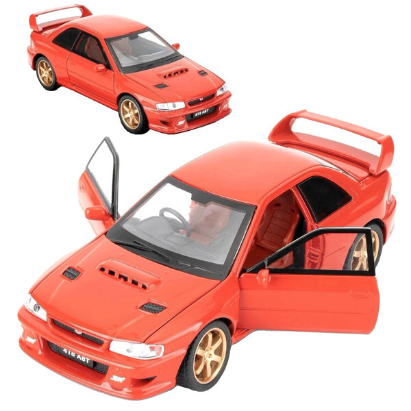 Машинка Subaru Impreza іграшка моделька металева колекційна 15 см Червоний (60864), фото 1