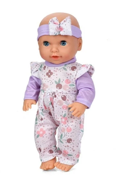 Інтерактивний пупс Немовлятко BL038F-S-UA 43 см їсть кашу відкриває очі пищить з 8 функціями, фото 1