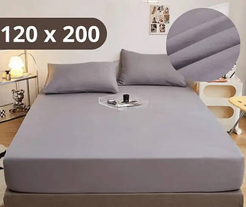 Простирадло на резинці Softable Fabric 120×200 — м’яке, щільне, комфортне, сірий (KT7006005) PeremogaUA