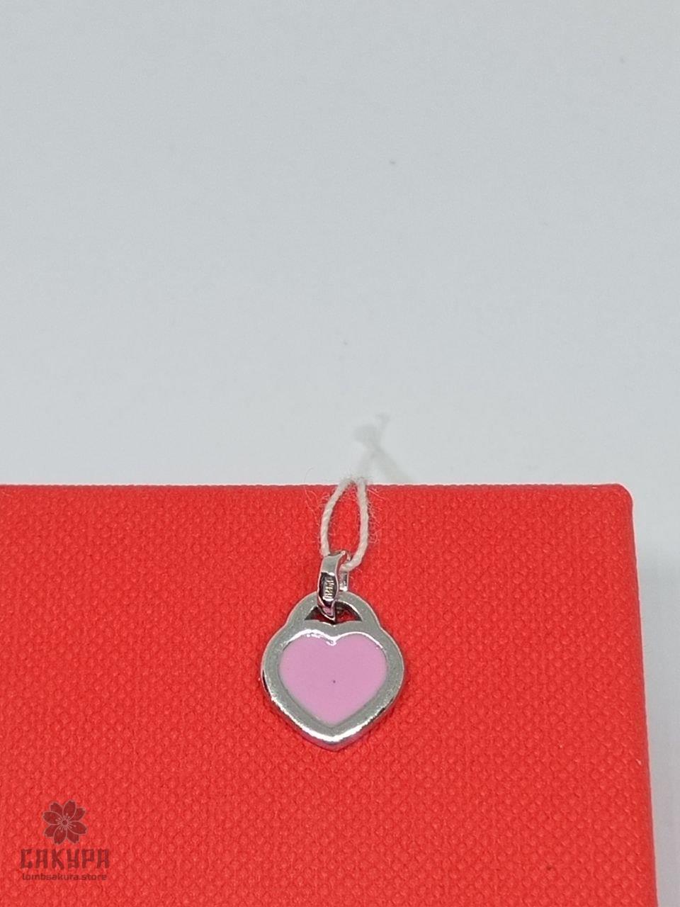 Срібний Кулон зі вставкою емаль, фото 1