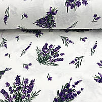 Фланель "Лаванда на білому" 240см, фото 3