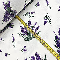 Фланель "Лаванда на білому" 240см, фото 4