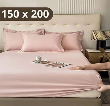 Простирадло на резинці Softable Fabric 150×200 — м’яке, щільне, комфортне, рожевий (KT7006025) PeremogaUA