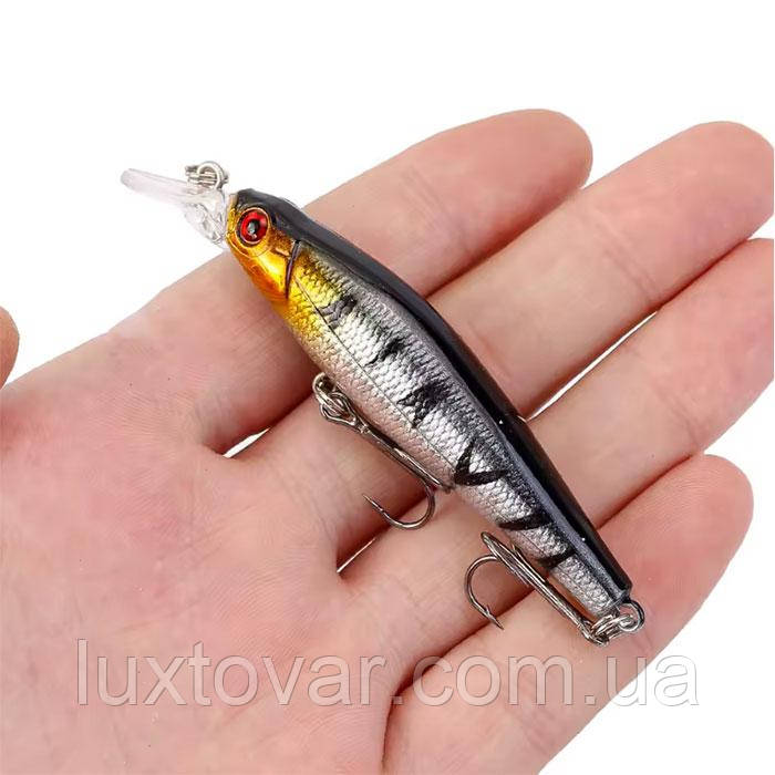 Воблер мінноу minnow на щуку, окуня 80мм, 8,2g для ловлі твічингом і рівномірною проводкою, фото 1