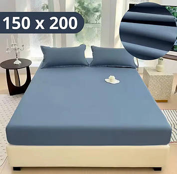 Простирадло на резинці Softable Fabric 150×200 — м’яке, щільне, комфортне, синій (KT7006015) PeremogaUA