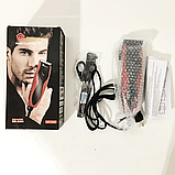 Машинка для стриження волосся Domotec MS 3304 мережева 4 насадки 3,6,9,12 мм неіржавка сталь 12 Вт Чорний, фото 7