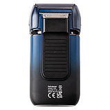 Електробритва Шейвер VGR V-362 чоловіча професійна для сухого гоління з тримером подвійне лезо LED дисплей 5 Вт Синій, фото 3