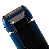 Електробритва Шейвер VGR V-362 чоловіча професійна для сухого гоління з тримером подвійне лезо LED дисплей 5 Вт Синій, фото 6