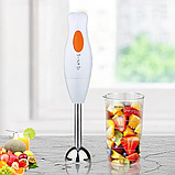 Блендер заглибний RAF R.267 ручний портативний блендер Білий 800 Вт, фото 4