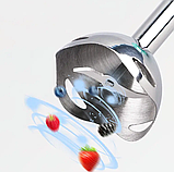 Блендер заглибний RAF R.267 ручний портативний блендер Білий 800 Вт, фото 5