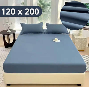 Простирадло на резинці Softable Fabric 120×200 — м’яке, щільне, комфортне, синій (KT7006014) PeremogaUA