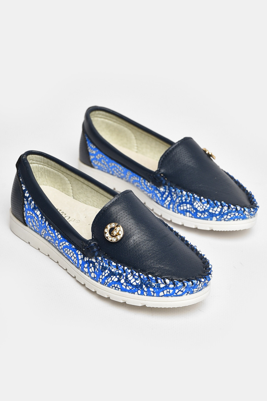 Мокасини дитячі для дівчинки синього кольору 208692P, фото 1