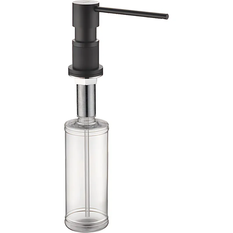 Дозатор для рідкого мила врізний KOER SDB-01-05 колір чорний (300 мл) (KR5626), фото 1