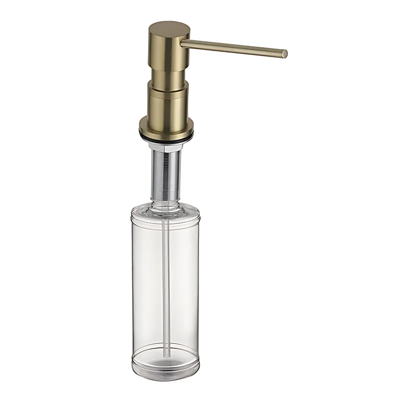 Дозатор для рідкого мила врізний KOER SDB-01-12 колір матове золото (300 мл) (KR5628), фото 1