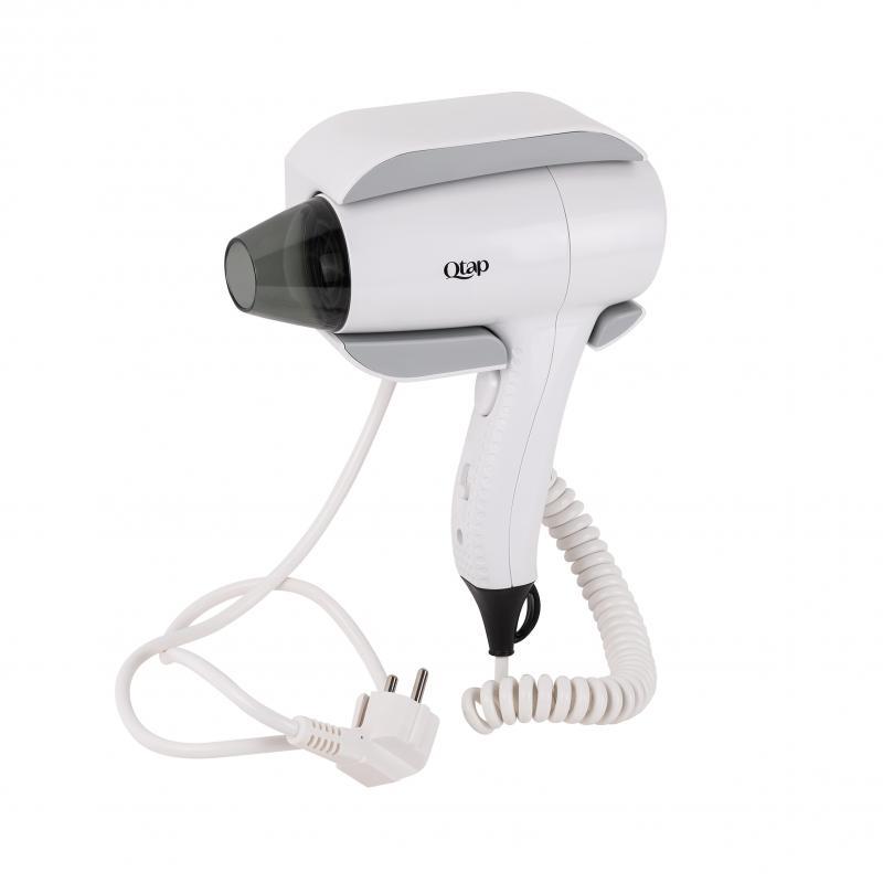 Фен із тримачем Qtap Pohodli 1200 Вт QTF1200ROP White (Pobut), фото 1