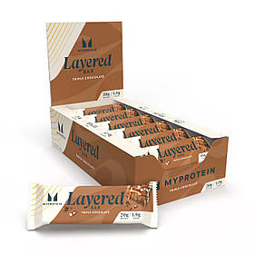 Myprotein Layered Bar - 12x60g Triple Chocolate Fudge yL.
