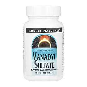 Source Naturals Vanadyl Sulfate 10mg - 100 tabs (Пошкоджена етикетка) yL.