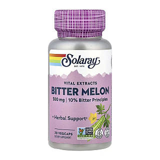 Solaray Bitter Melon Fruit Extract 10% 500mg - 30 vcaps wv.