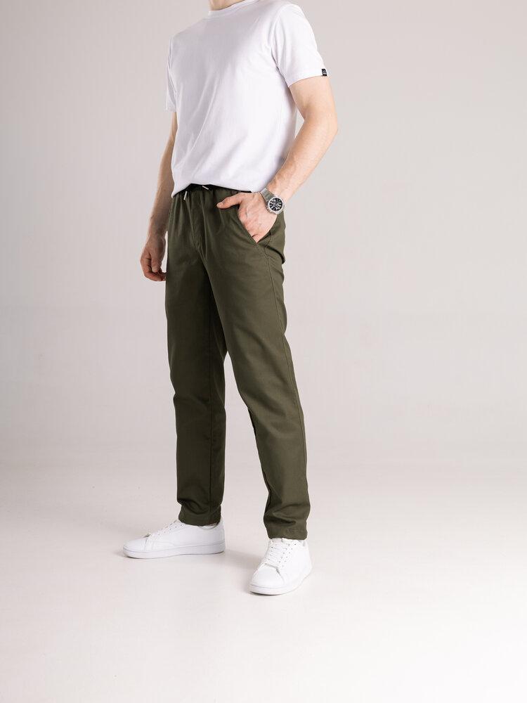 Котонові штани чоловічі весняні осінні хакі з кишенями Pobedov Step M, фото 1