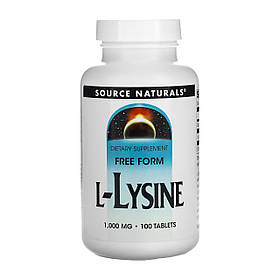Source Naturals L-Lysine 1000mg - 100 tabs yL.