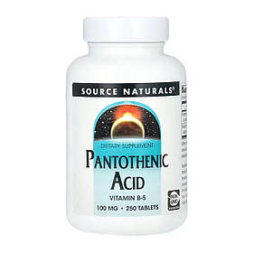 Source Naturals Pantothenic Acid 100 mg - 250 tabs yL.